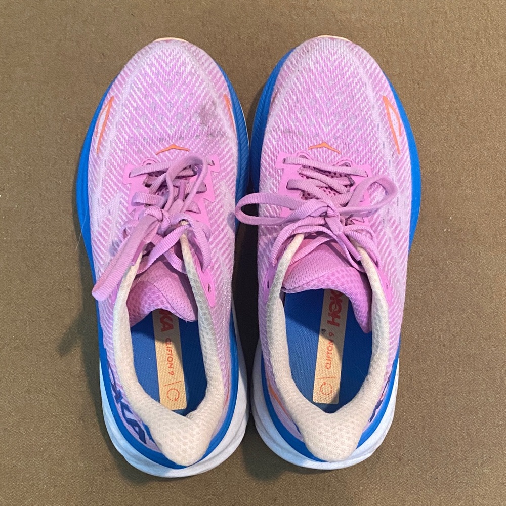 Hoka Women's Athletic Shoes in Pink and Blue